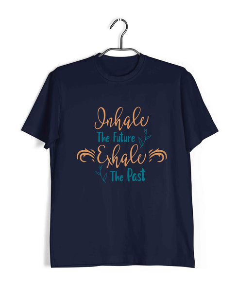 Yoga Fitness Yoga YOGA INHALE EXHALE Custom Printed Graphic Design T-Shirt for Women
